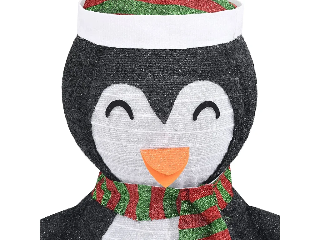 Décoration de Noël pingouin à LED Tissu de luxe 120 cm