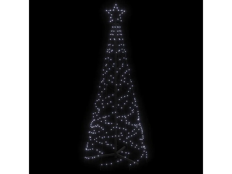 LED-Weihnachtsbaum Kegelform Kaltweiß 200 LEDs 70x180 cm