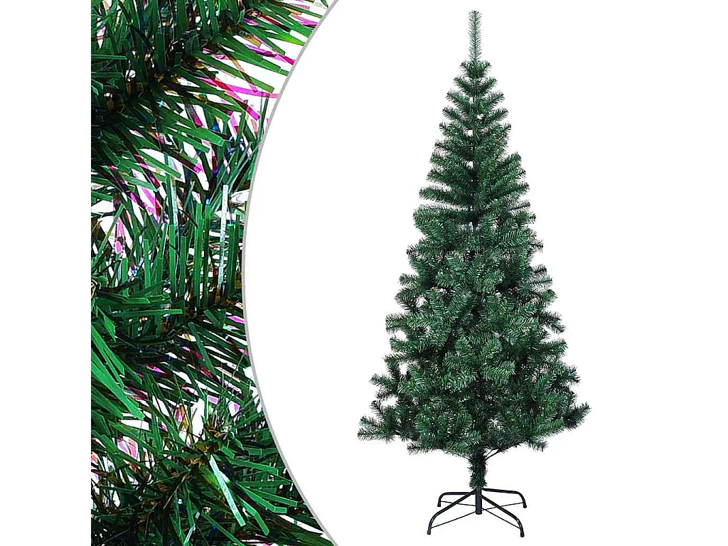 Sapin de Noël artificiel pointes iridescentes Vert 120 cm PVC