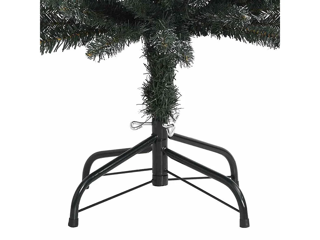 Albero di Natale Artificiale Sottile con Base Verde 180 cm PVC