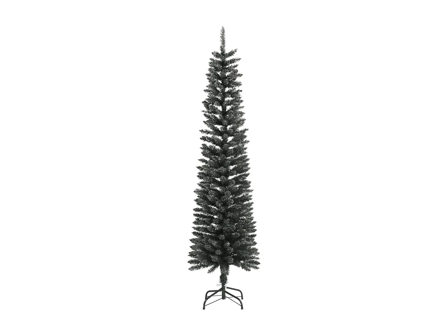 Sapin de Noël artificiel mince avec support Vert 180 cm PVC