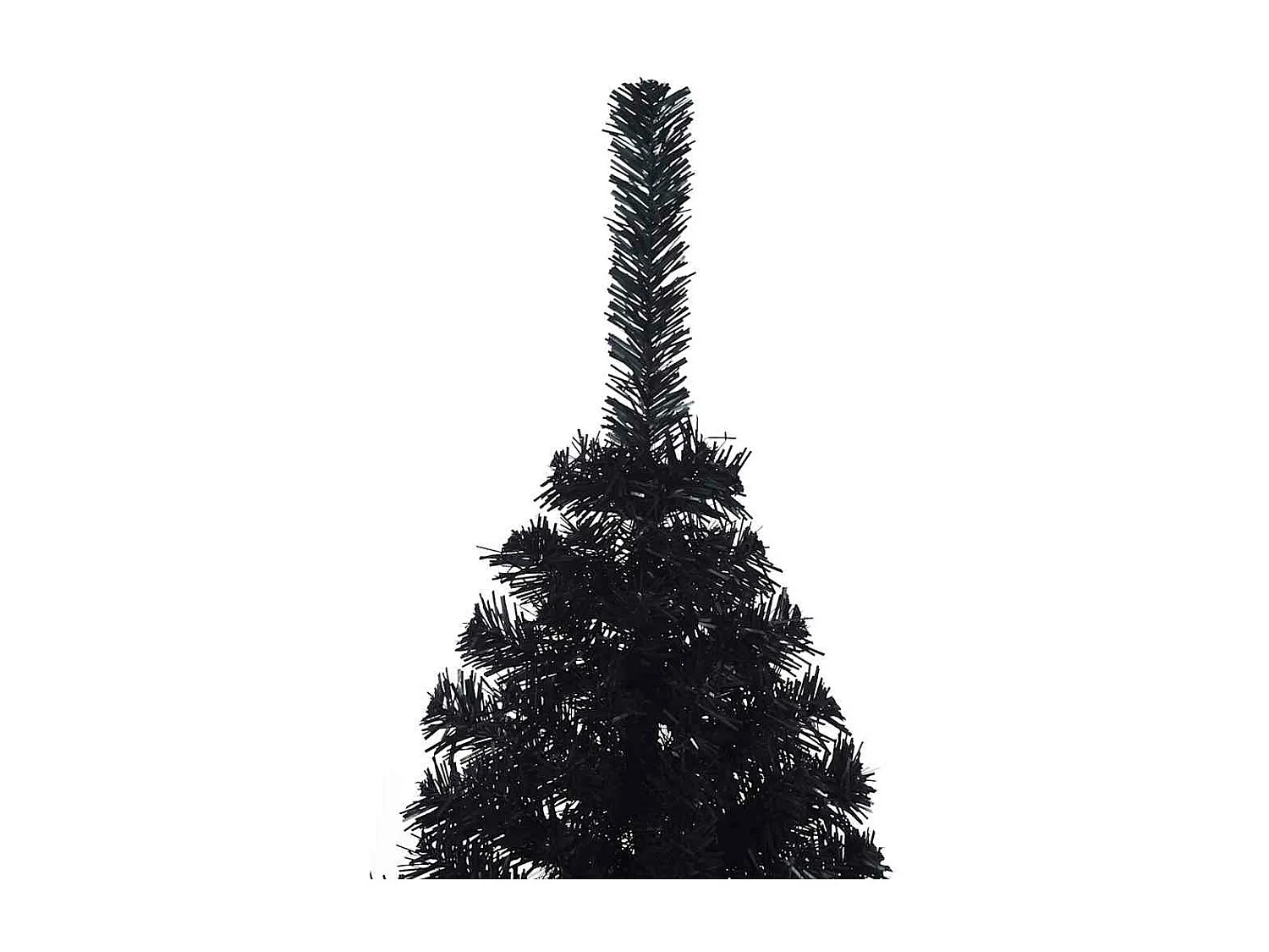 Künstlicher Halb-Weihnachtsbaum mit Ständer Schwarz 150 cm PVC