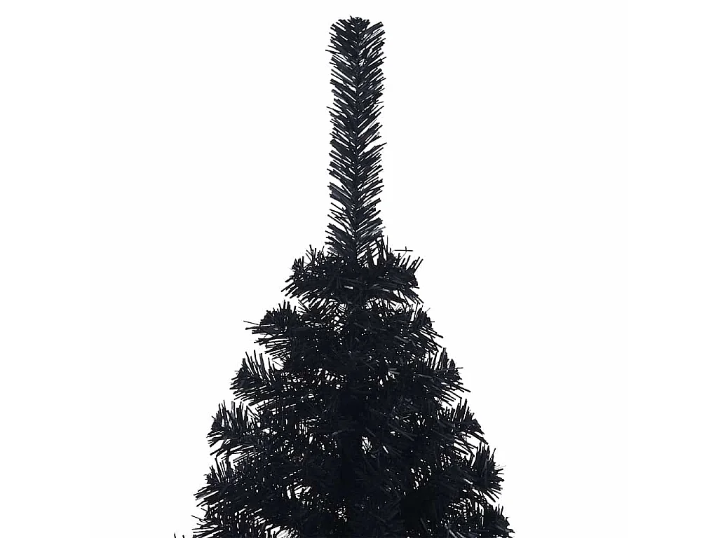 Kunstkerstboom met standaard half 150 cm PVC zwart