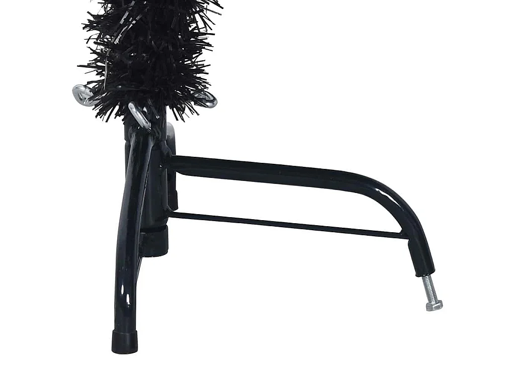 Kunstkerstboom met standaard half 150 cm PVC zwart