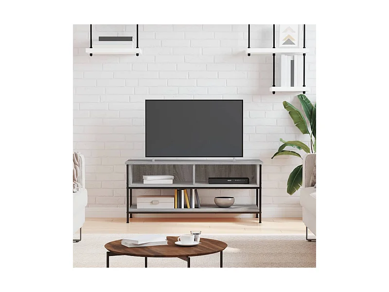 Meuble TV sonoma gris 100x35x45 cm bois d'ingénierie