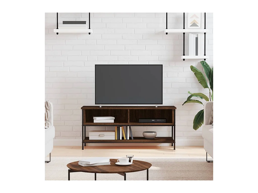 Mobile Porta TV Rovere Marrone 100x35x45cm in Legno Multistrato