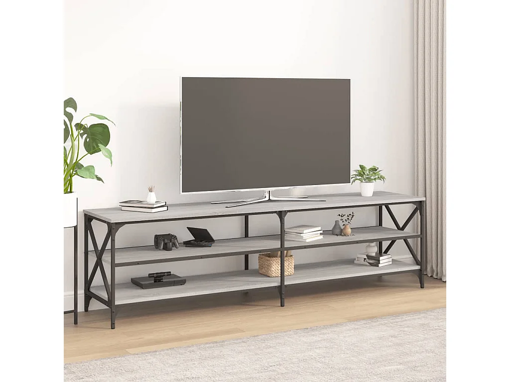 TV-Schrank Grau Sonoma 180x40x50 cm Holzwerkstoff