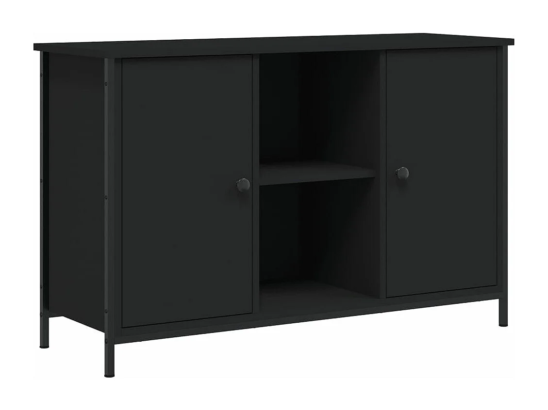 Meuble TV noir 100x35x65 cm bois d'ingénierie