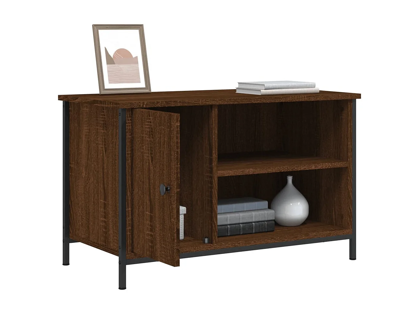 Móvel de TV 80x40x50 cm derivados de madeira carvalho castanho