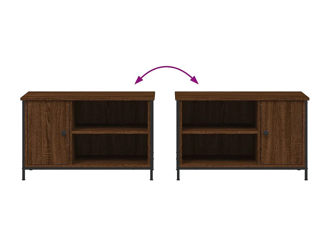 Móvel de TV 80x40x50 cm derivados de madeira carvalho castanho
