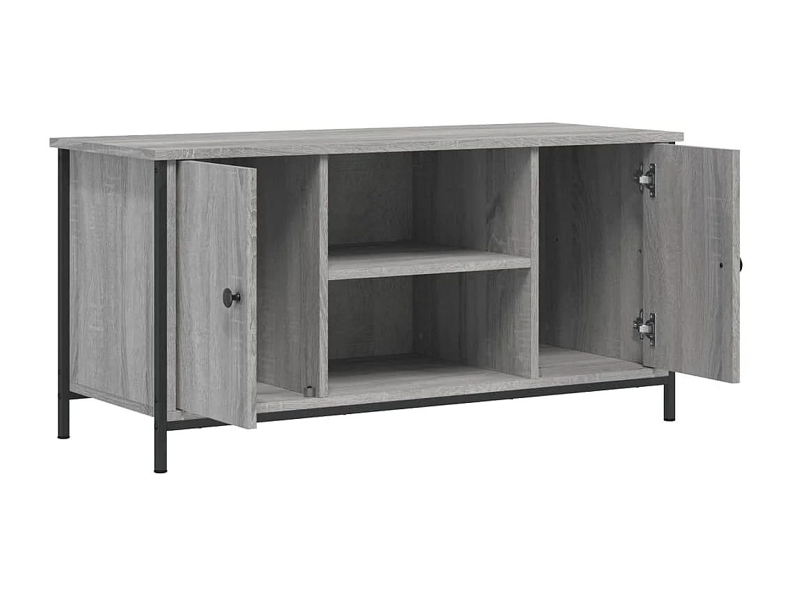 Mueble de TV madera contrachapada gris Sonoma 100x40x50 cm