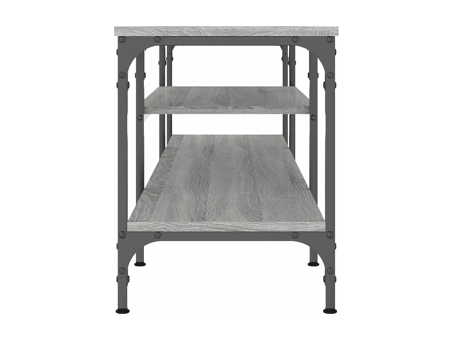 Meuble TV sonoma gris 161x35x45 cm bois d'ingénierie et fer