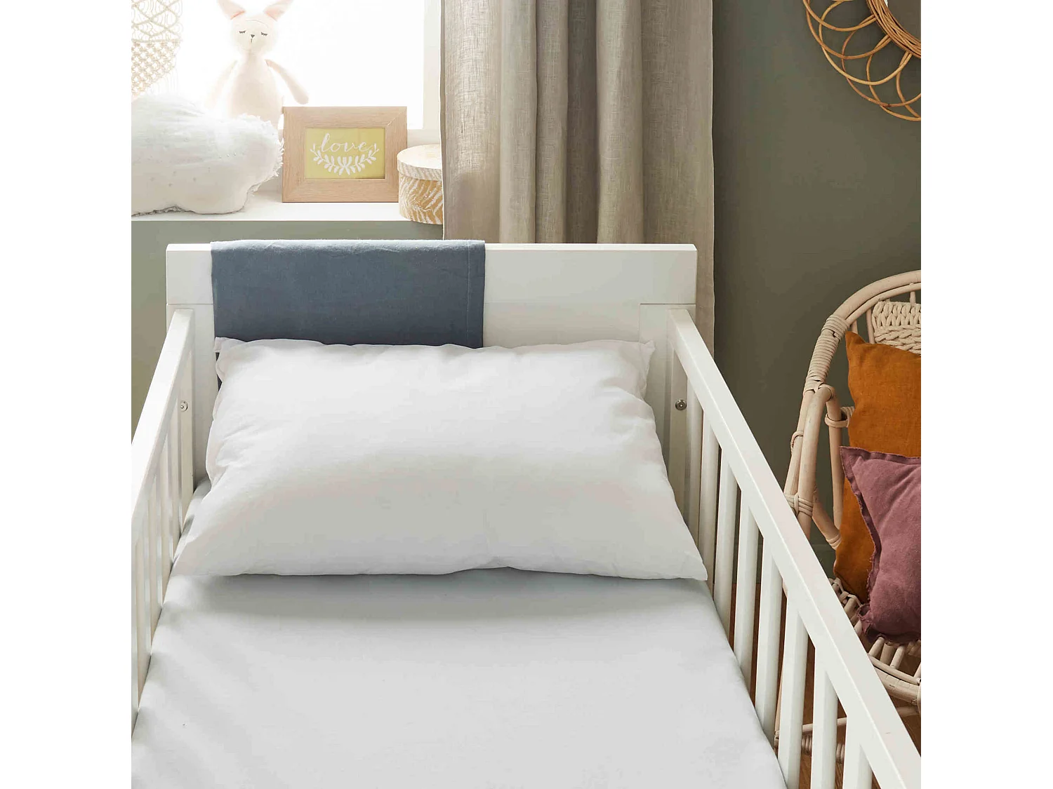 Oreiller moelleux bébé anti-acariens 40x60 cm