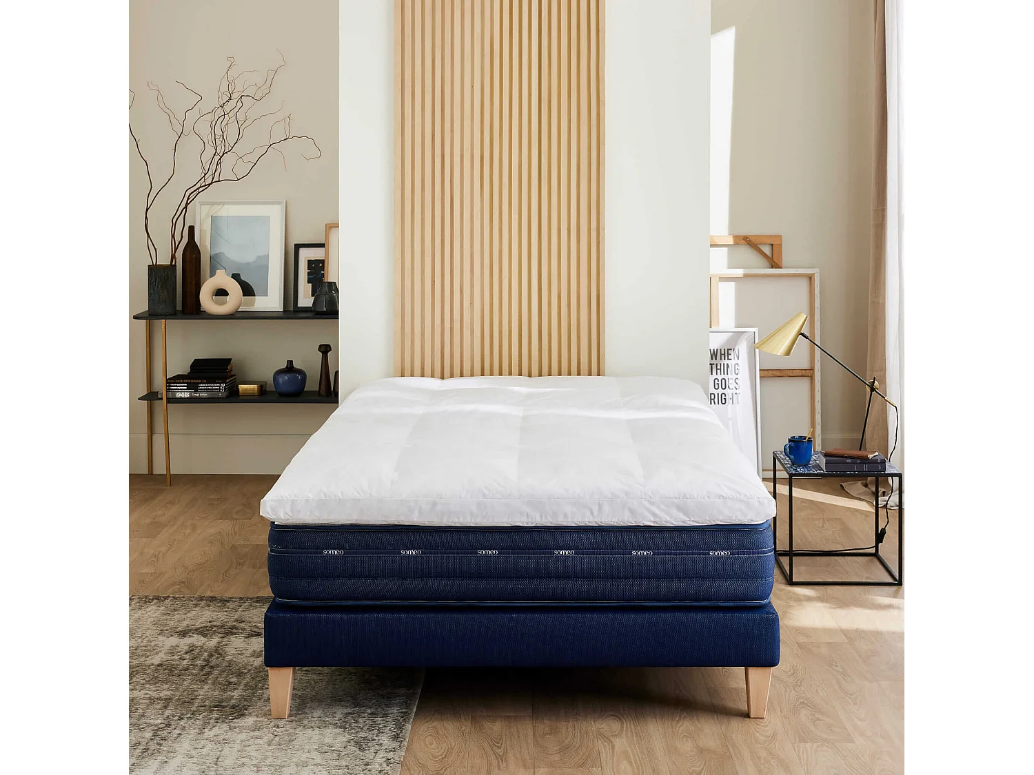 Surmatelas duvet et plumes de canard 200x200 Someo Rêve