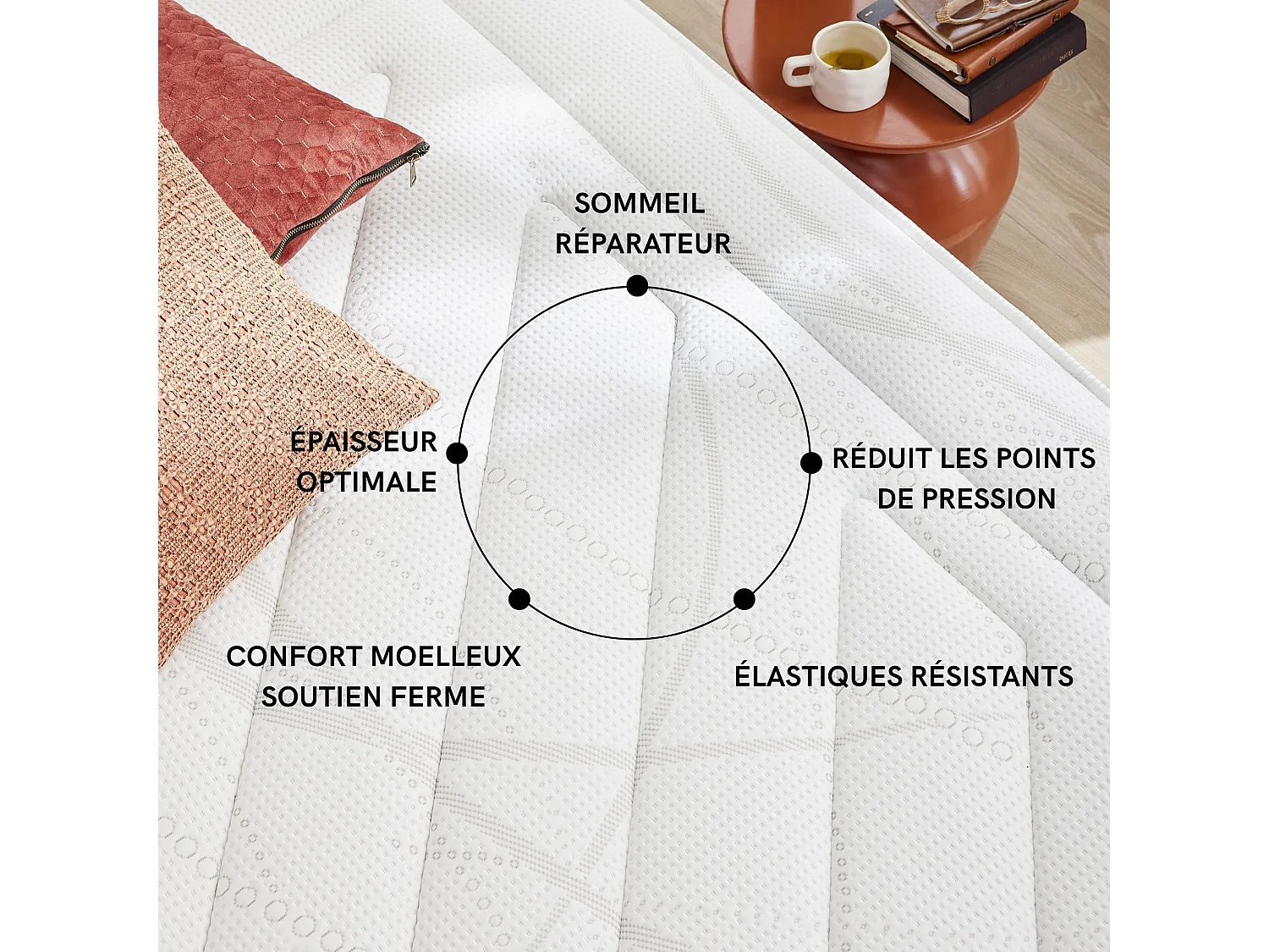 Surmatelas latex 140x200 ferme Someo Crépuscule