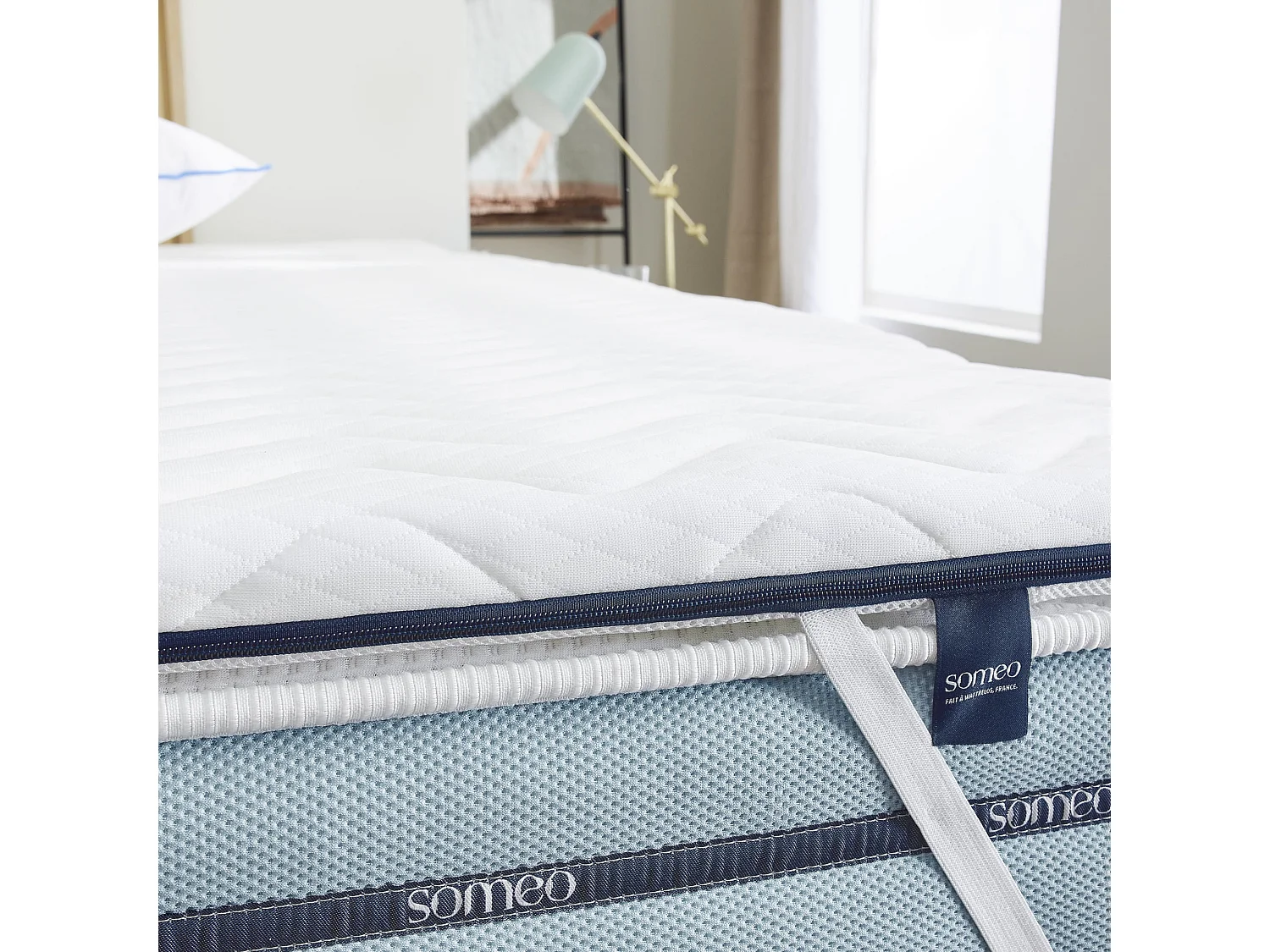 Surmatelas mémoire de forme 130x190 5 cm Someo Songe