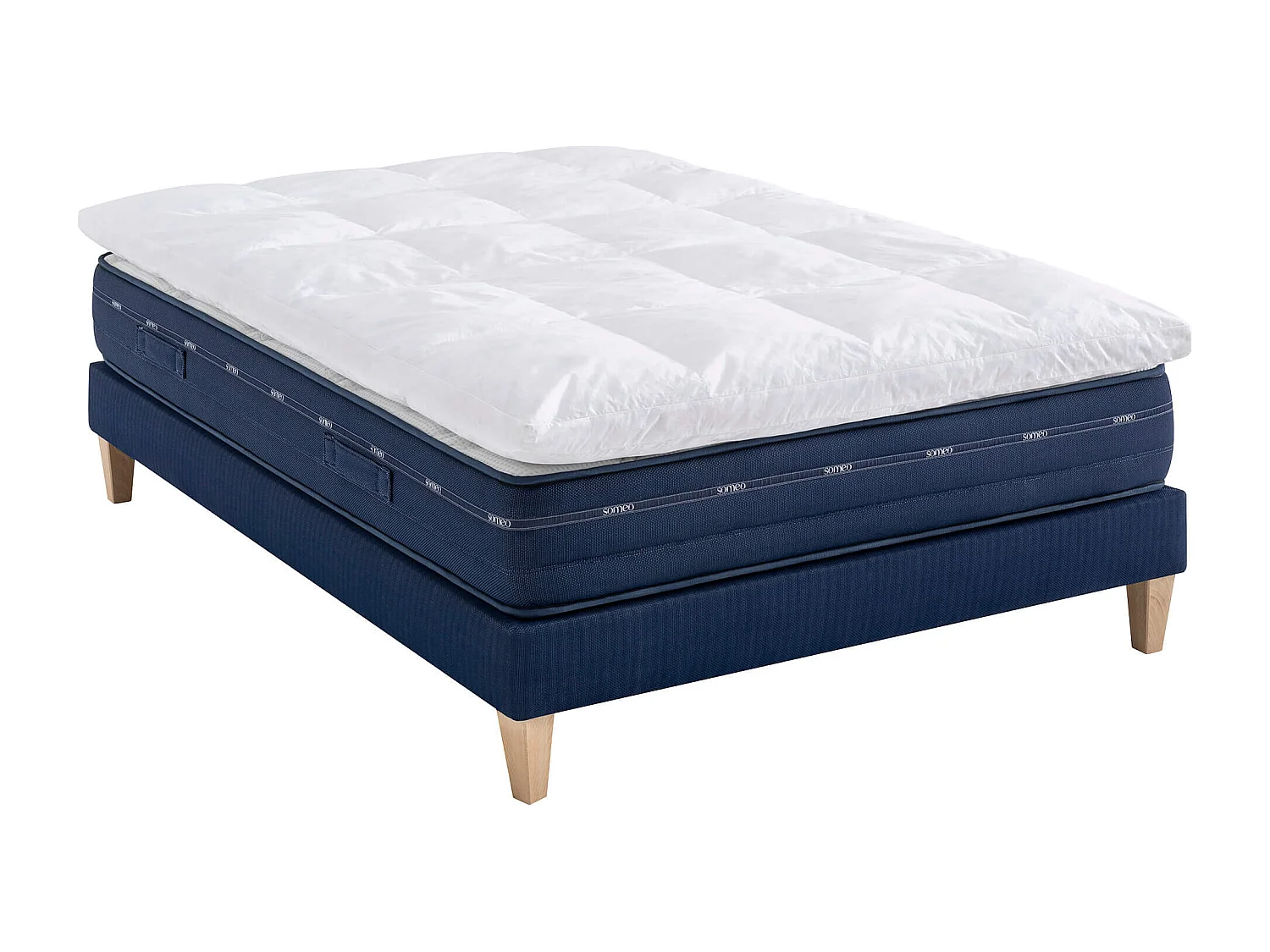 Surmatelas duvet et plumes de canard 140x200 Someo Rêve
