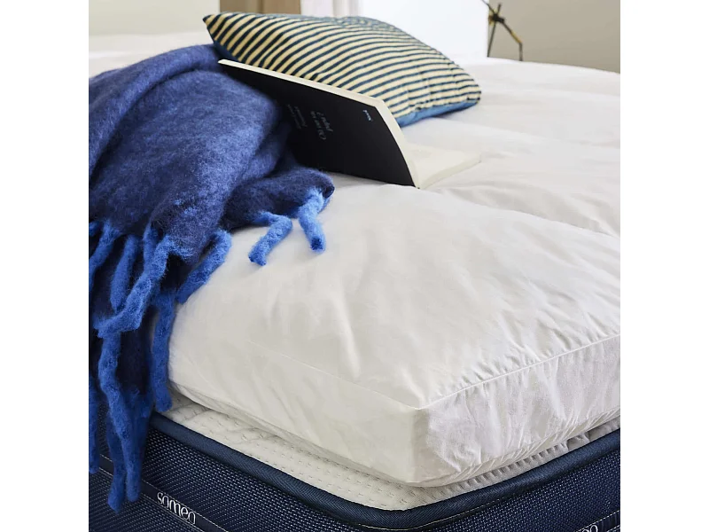 Surmatelas duvet et plumes de canard 140x200 Someo Rêve