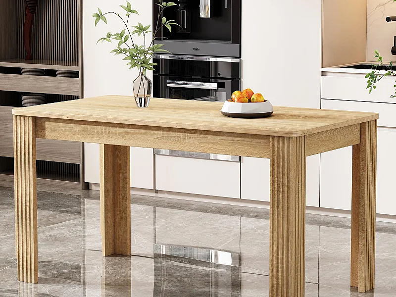 Table à manger à quatre pieds - style modern - Naturel