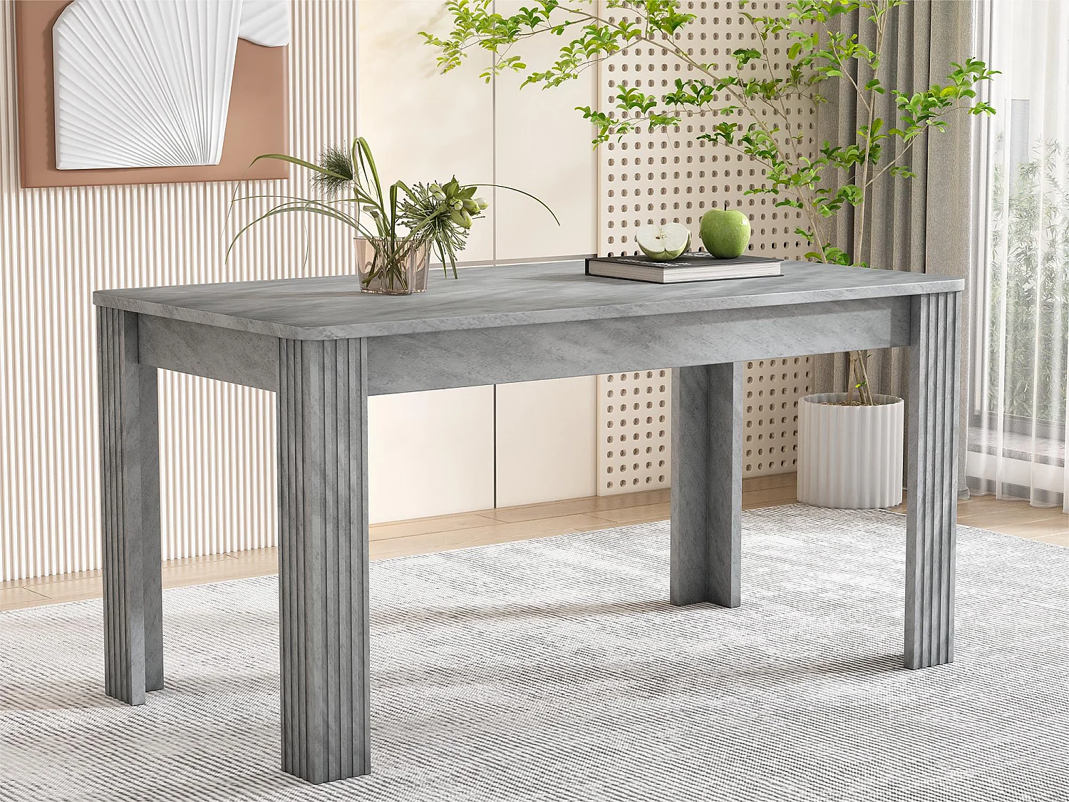 Eettafel met vier poten - moderne stijl - Grijs