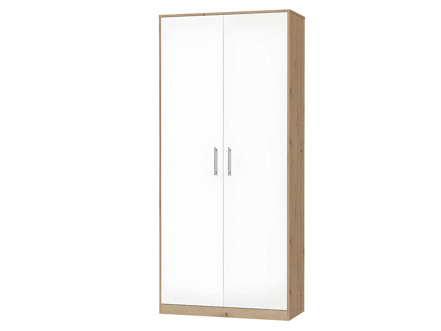 Lit escamotable +2 Placards Vertical 140x200+(80x2)cm Lit Rabattable Lit Mural Standard Chêne Sauvage/blanc