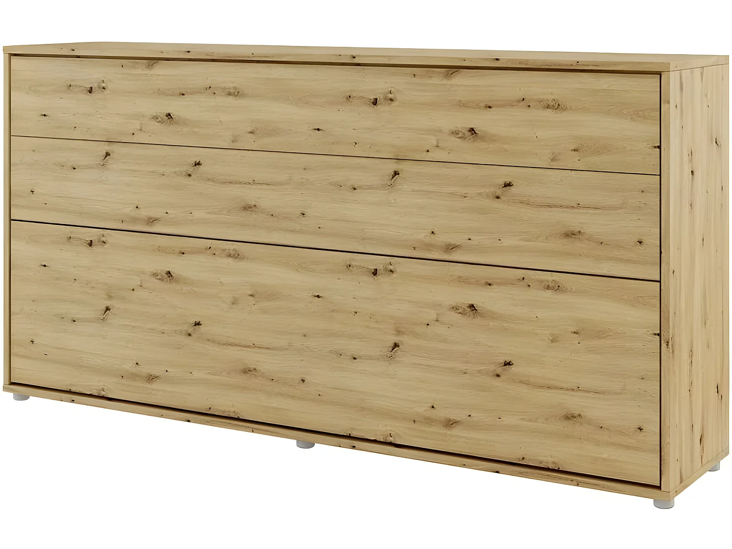 Lenart Armoire Lit escamotable Horizontal 90x200 cm Chêne artisan Lit Rabattable Lit Mural"Consus"