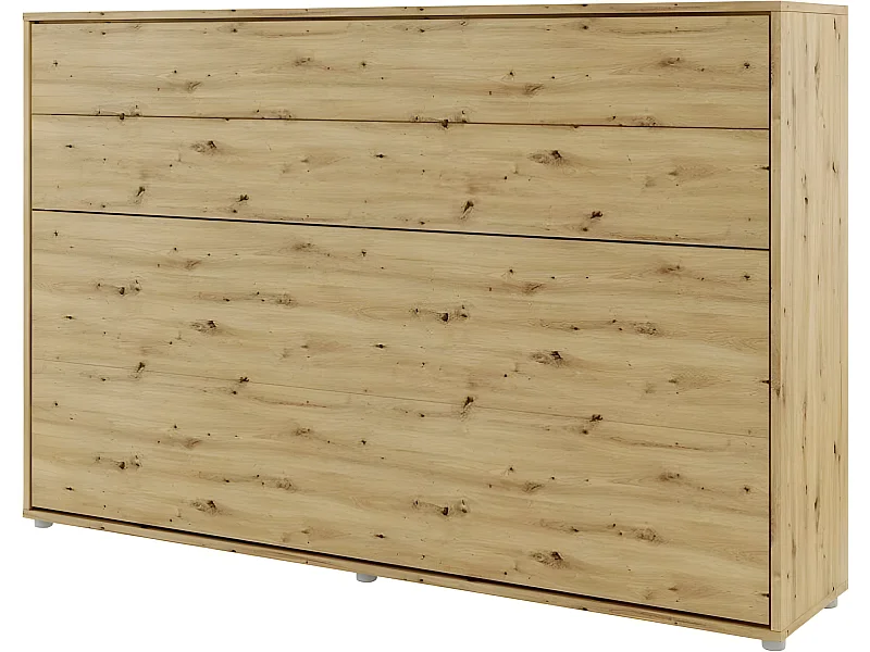 Lenart Armoire Lit escamotable Horizontal 120x200 cm Chêne artisan Lit Rabattable Lit Mural"Consus"