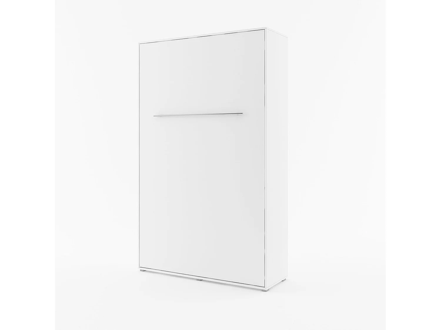 Lenart Armoire Lit escamotable Vertical 120x200 cm Blanc mat Lit Rabattable Lit Mural Consus pro