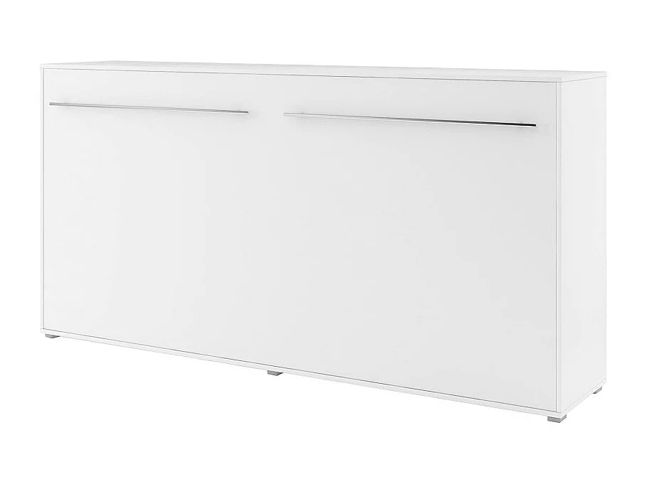 Lenart Armoire Lit escamotable Horizontal 90x200 cm Blanc mat Lit Rabattable Lit Mural Consus pro