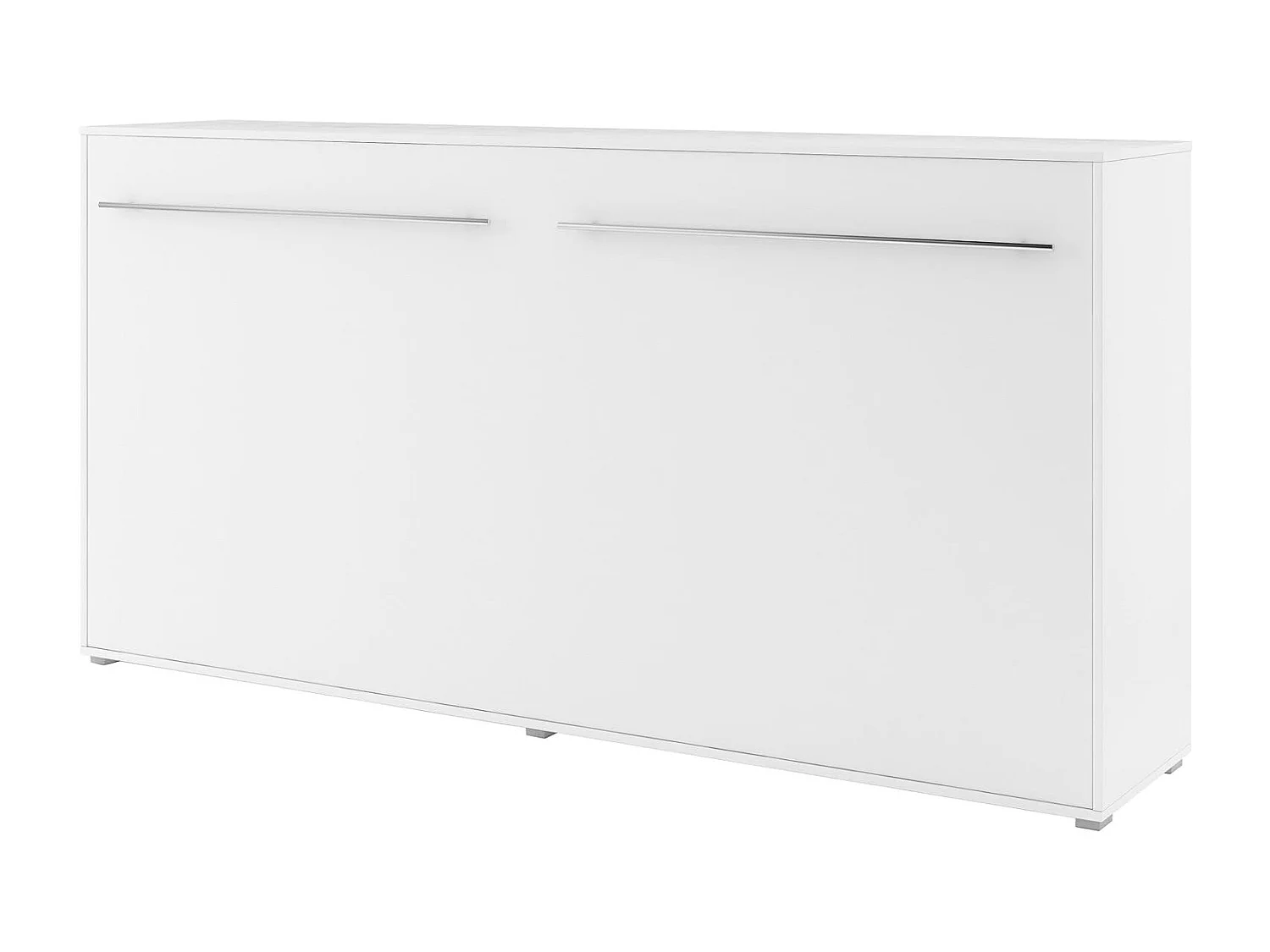 Lenart Armoire Lit escamotable Horizontal 90x200 cm Blanc mat Lit Rabattable Lit Mural Consus pro