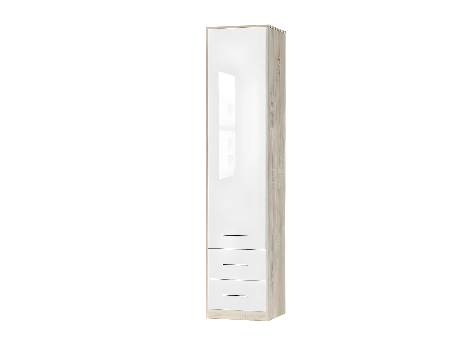 Lit escamotable +2 Placards Vertical 140x200+(50x2)cm Lit Rabattable Lit Mural Standard Chêne Sonoma/Blanc brillant