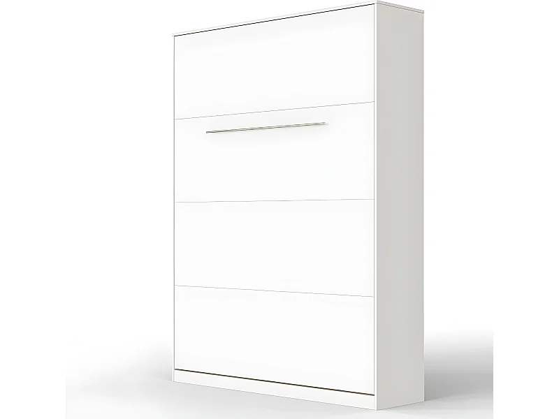 Armoire Lit escamotable 140x200cm Lit Rabattable Lit Mural Supérieur Vertical Blanc/blanc