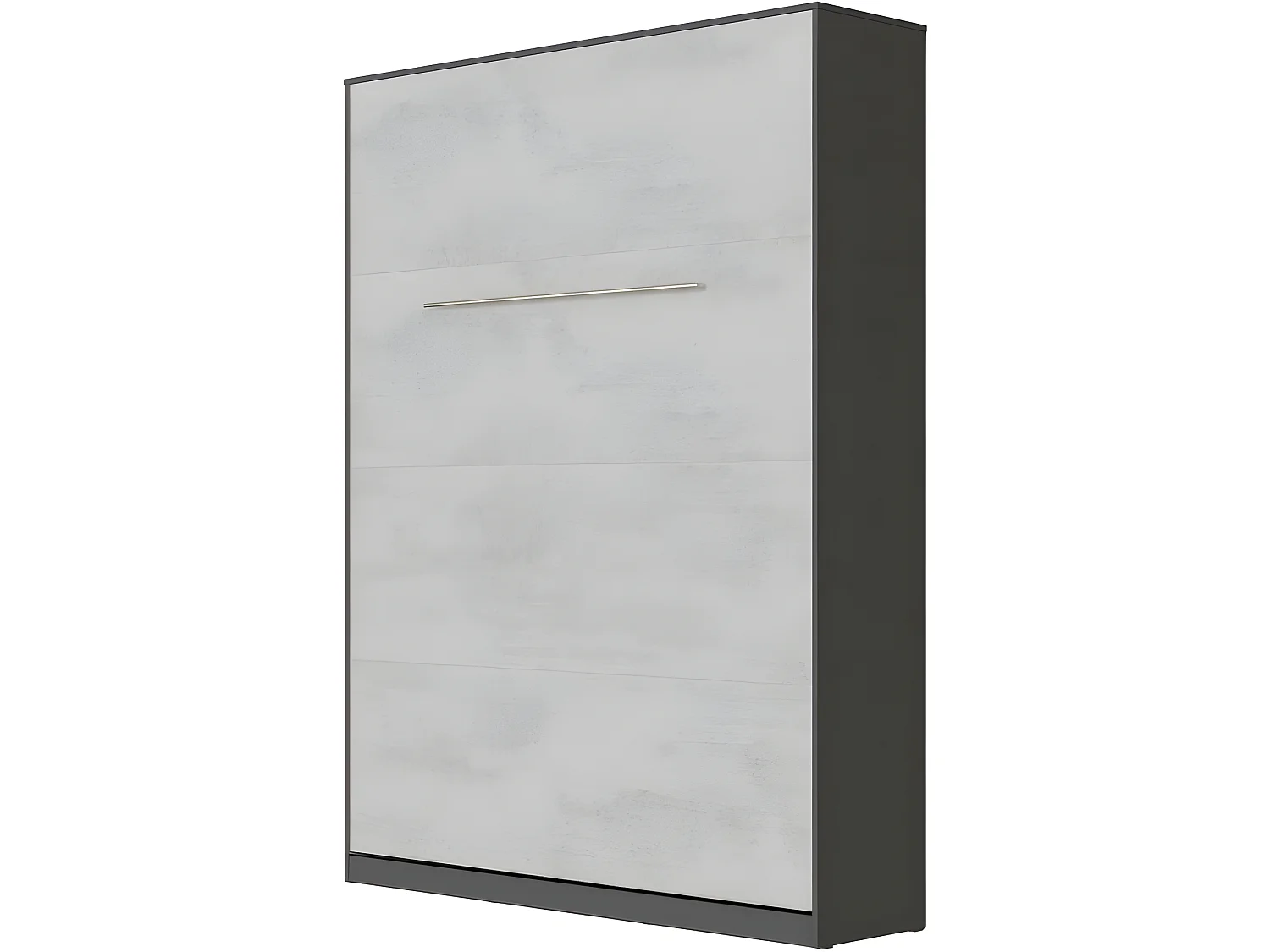 Armoire Lit escamotable 140x200cm Lit Rabattable Lit Mural Supérieur Vertical Anthracite/Béton