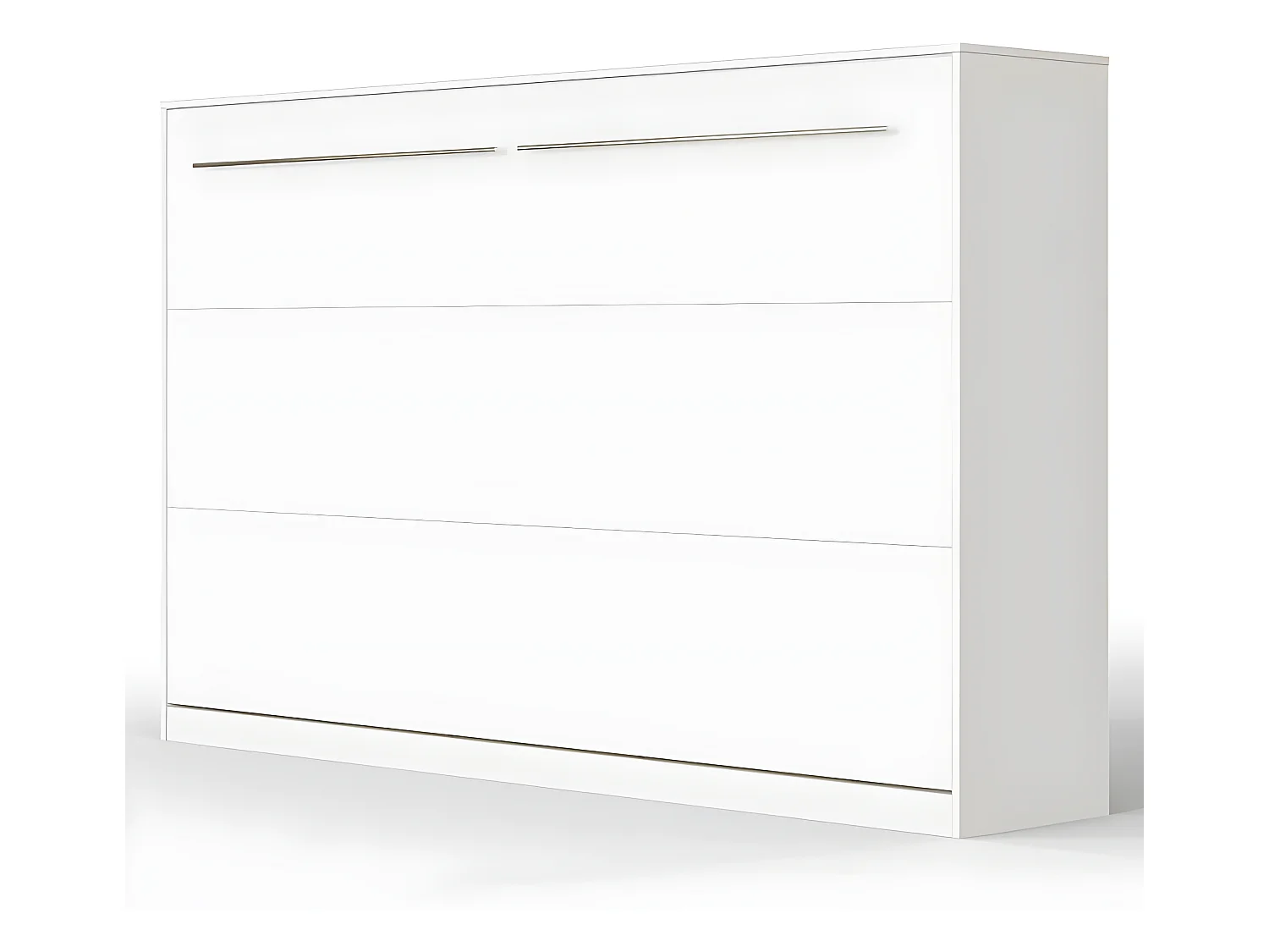 Armoire Lit escamotable 120x200cm Supérieur Horizontal Lit Rabattable Lit Mural Blanc/blanc