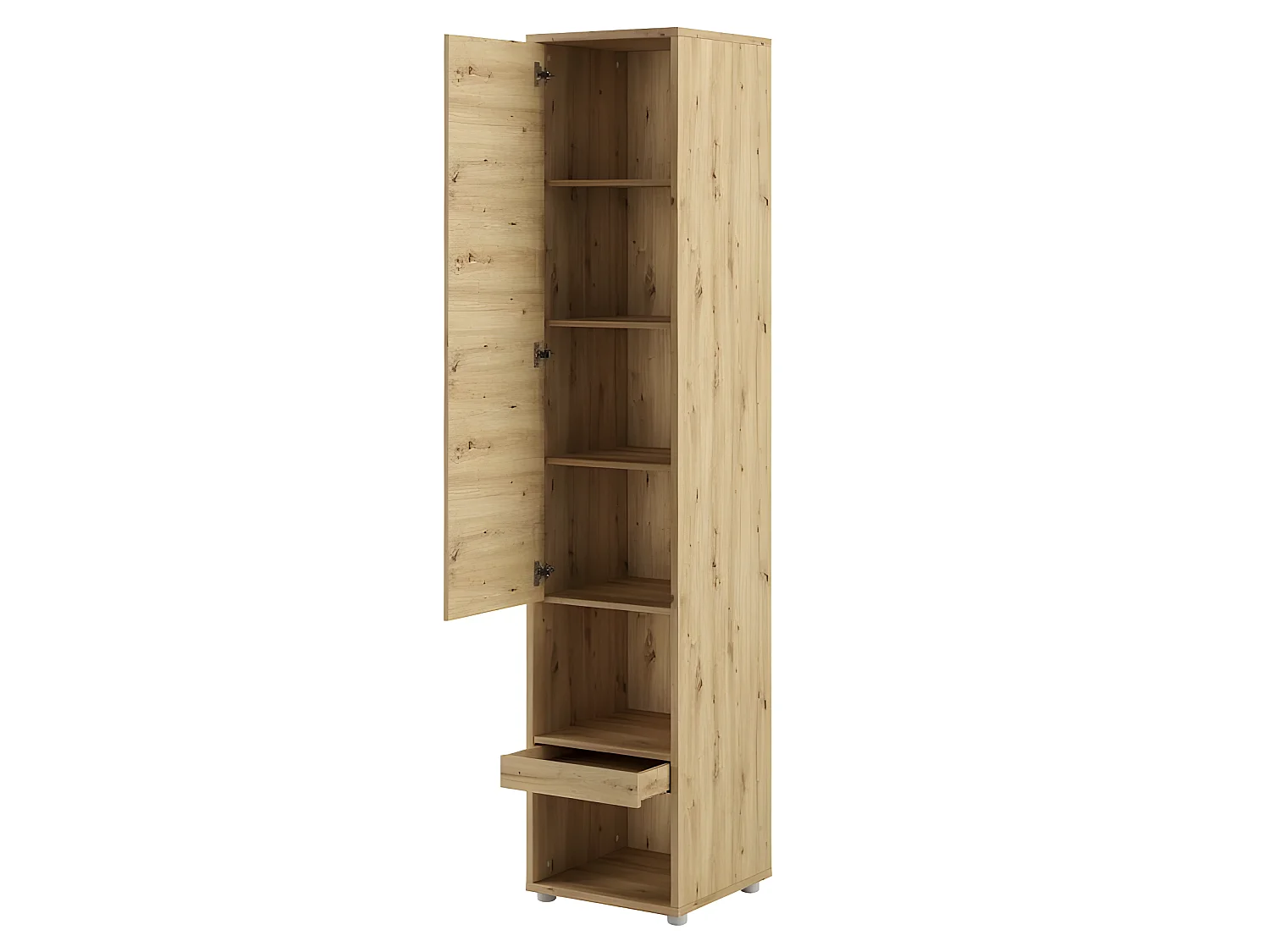 Lenart Armoire Lit escamotable +2 Placards tiroir Vertical 90x200 cm Chêne artisan Lit Rabattable Lit Mural"Consus"