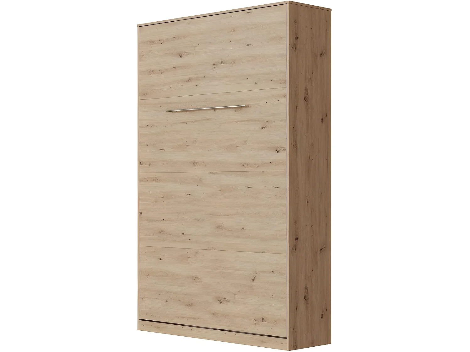 Lit escamotable +2 Placards Vertical 120x200+(50x2)cm Lit Rabattable Lit Mural Standard Chêne Sauvage/Chêne Sauvage