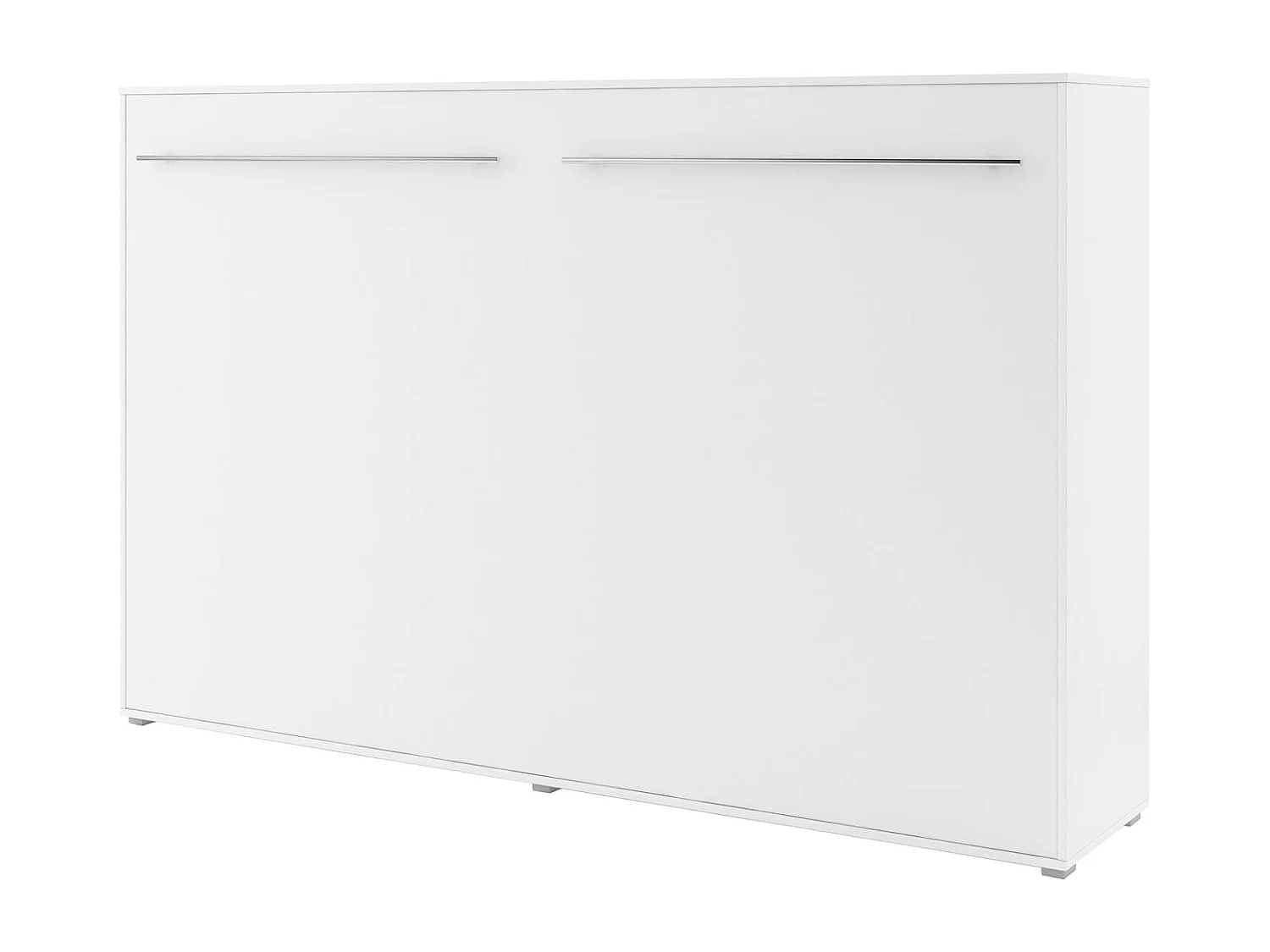 Lenart Armoire Lit escamotable Horizontal 120x200 cm Blanc mat Lit Rabattable Lit Mural Consus pro