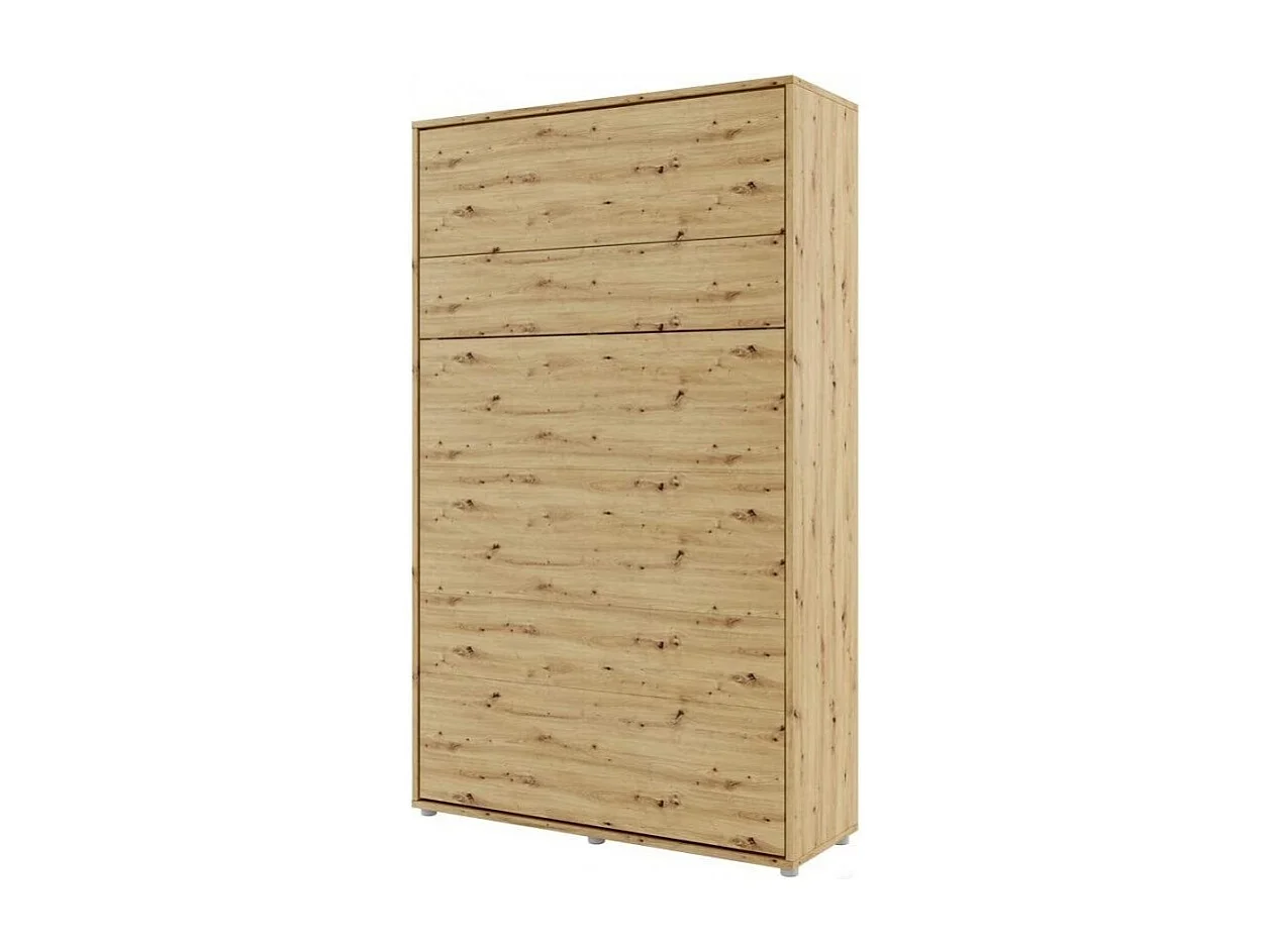 Lenart Armoire Lit escamotable +2 Placards Vertical 140x200 cm Chêne artisan Lit Rabattable Lit Mural"Consus"
