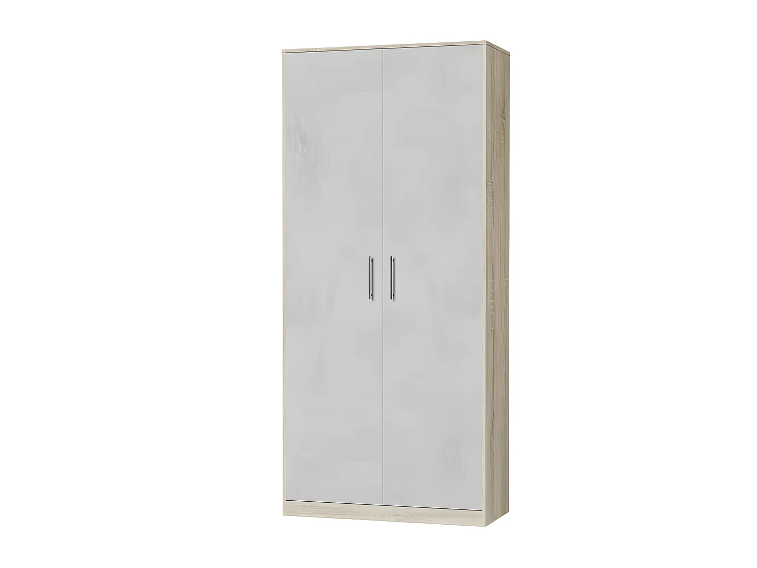 Lit escamotable +2 Placards Vertical 90x200+(80x2)cm Lit Rabattable Lit Mural Standard Chêne Sonoma/Béton