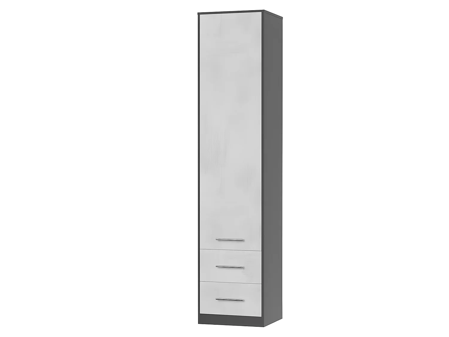 Lit escamotable +2 Placards Vertical 140x200+(50x2)cm Lit Rabattable Lit Mural Standard Anthracite/Béton