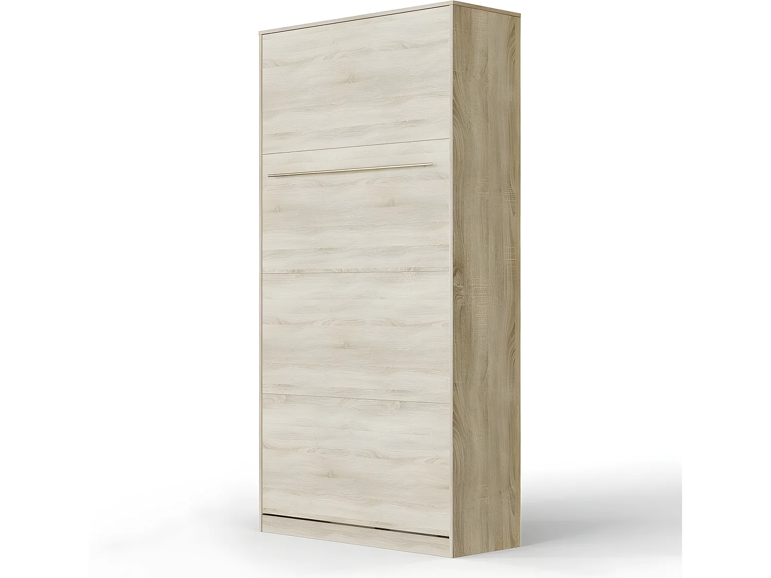 Armoire Lit escamotable 90x200cm Vertical Lit Rabattable Lit Mural Supérieur Chêne Sonoma//Chêne Sonoma
