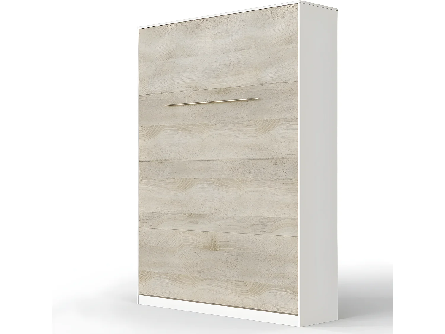 Armoire Lit escamotable 140x200cm Lit Rabattable Lit Mural Supérieur Vertical Blanc /Chêne Sonoma