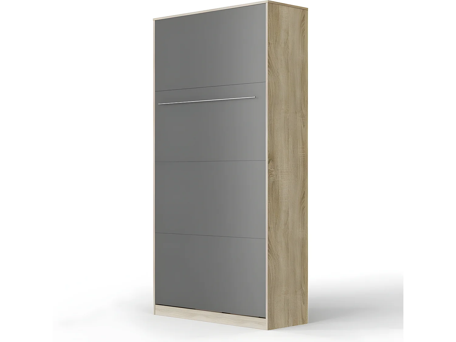 Armoire Lit escamotable 90x200cm Vertical Lit Rabattable Lit Mural Supérieur Chêne Sonoma/Anthracite