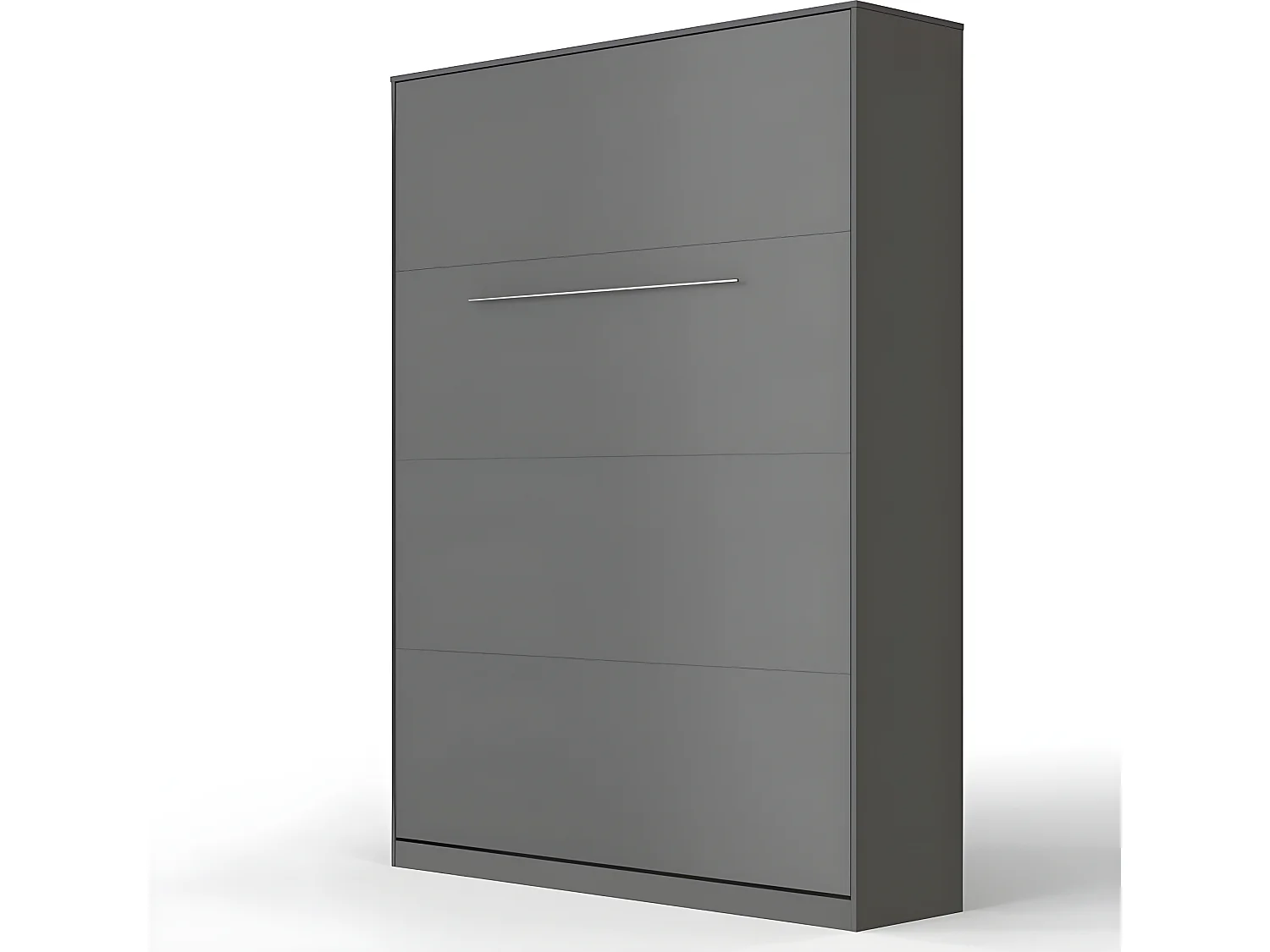 Armoire Lit escamotable 140x200cm Lit Rabattable Lit Mural Supérieur Vertical Anthracite/Anthracite