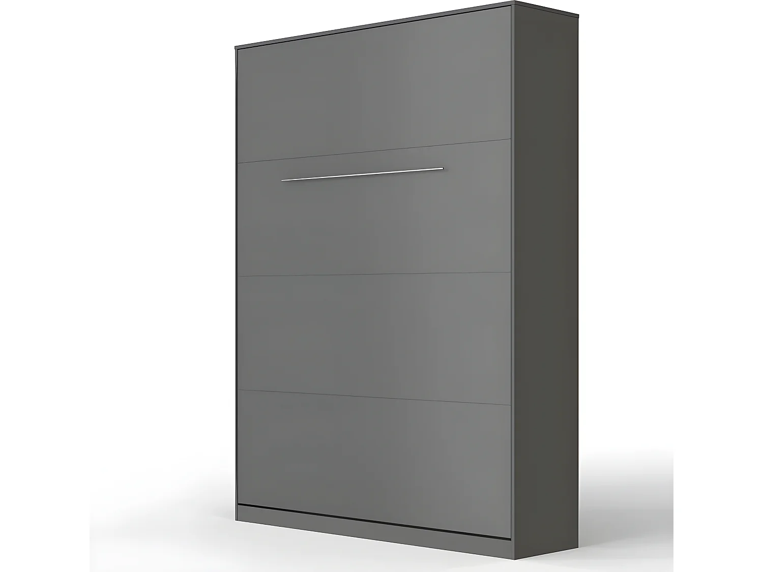Armoire Lit escamotable 140x200cm Lit Rabattable Lit Mural Supérieur Vertical Anthracite/Anthracite