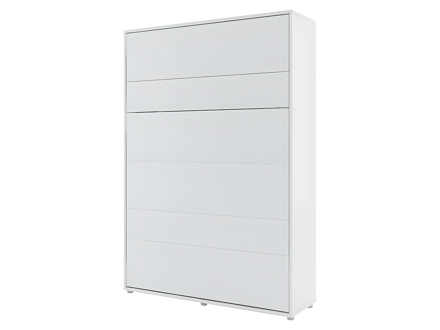 Lenart Armoire Lit escamotable +2 Placards tiroir Vertical 140x200 cm blanc mat Lit Rabattable Lit Mural"Consus"