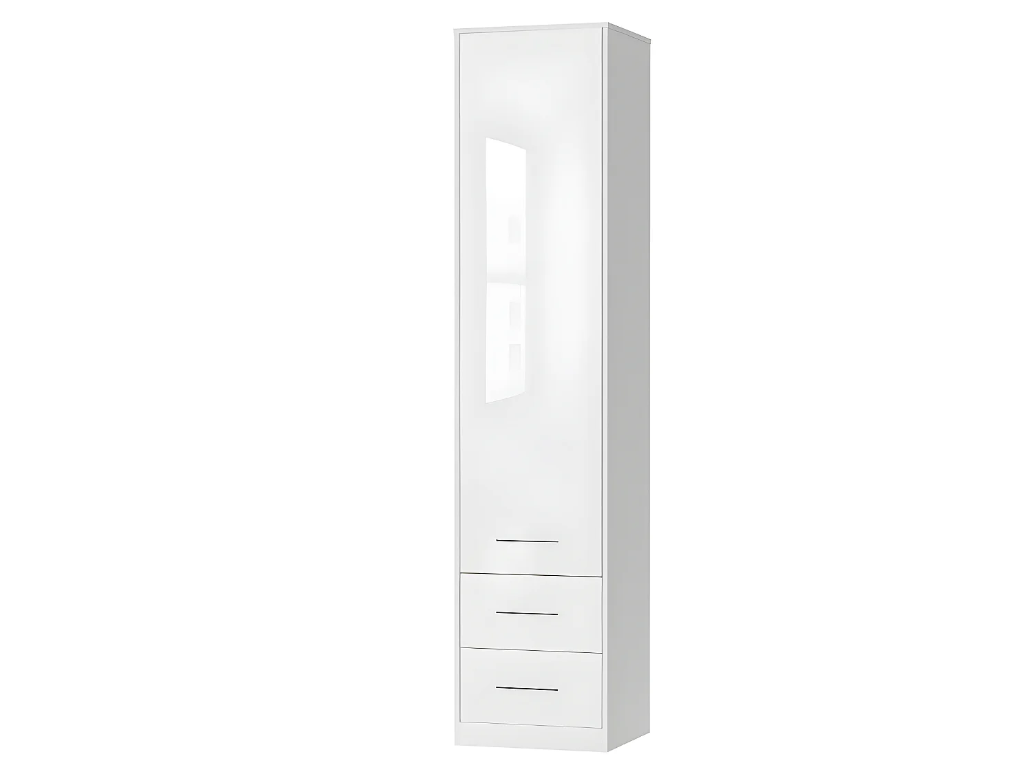 Lit escamotable +2 Placards Vertical 90x200+(50x2)cm Lit Rabattable Lit Mural Standard Blanc/Blanc brillant