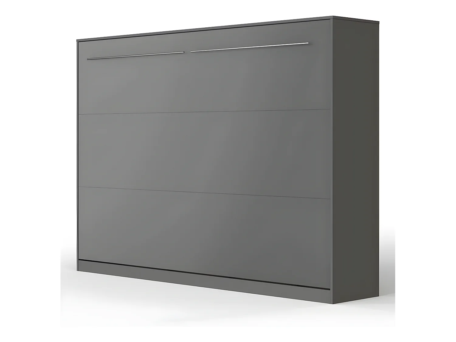 Armoire Lit escamotable 140x200cm Supérieur Horizontal Lit Rabattable Lit Mural Anthracite/Anthracite