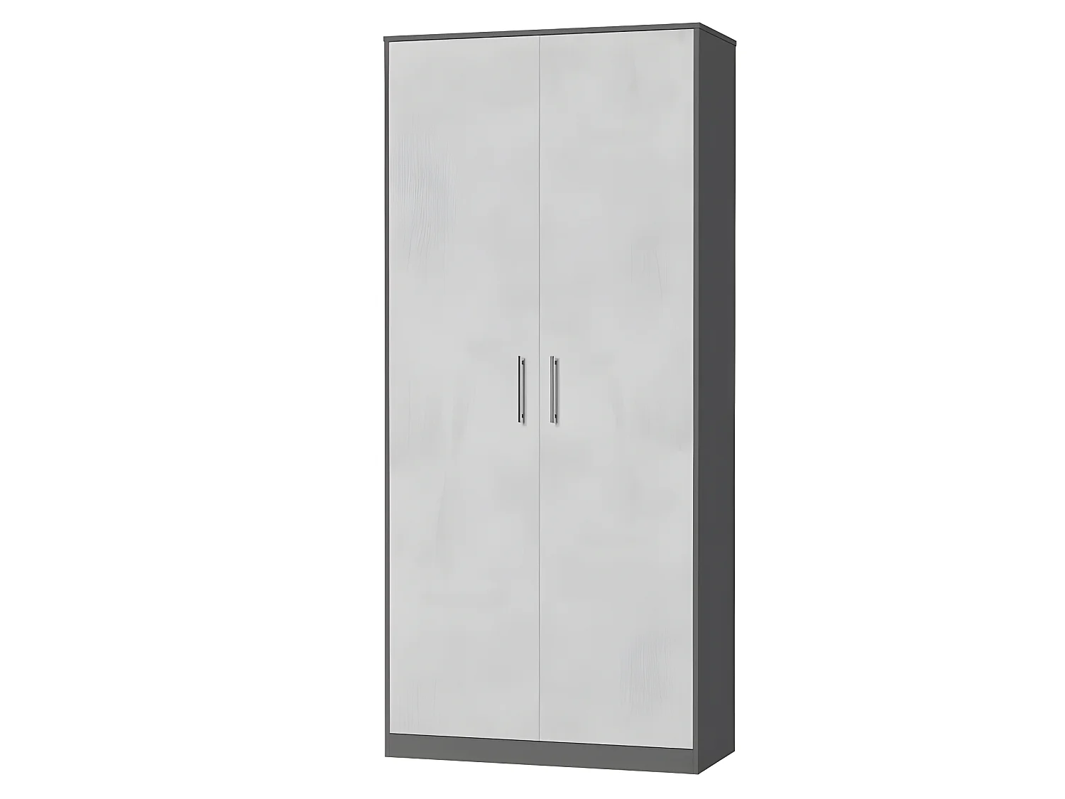 Lit escamotable +2 Placards Vertical 90x200+(100x2)cm Lit Rabattable Lit Mural Standard Anthracite/Béton