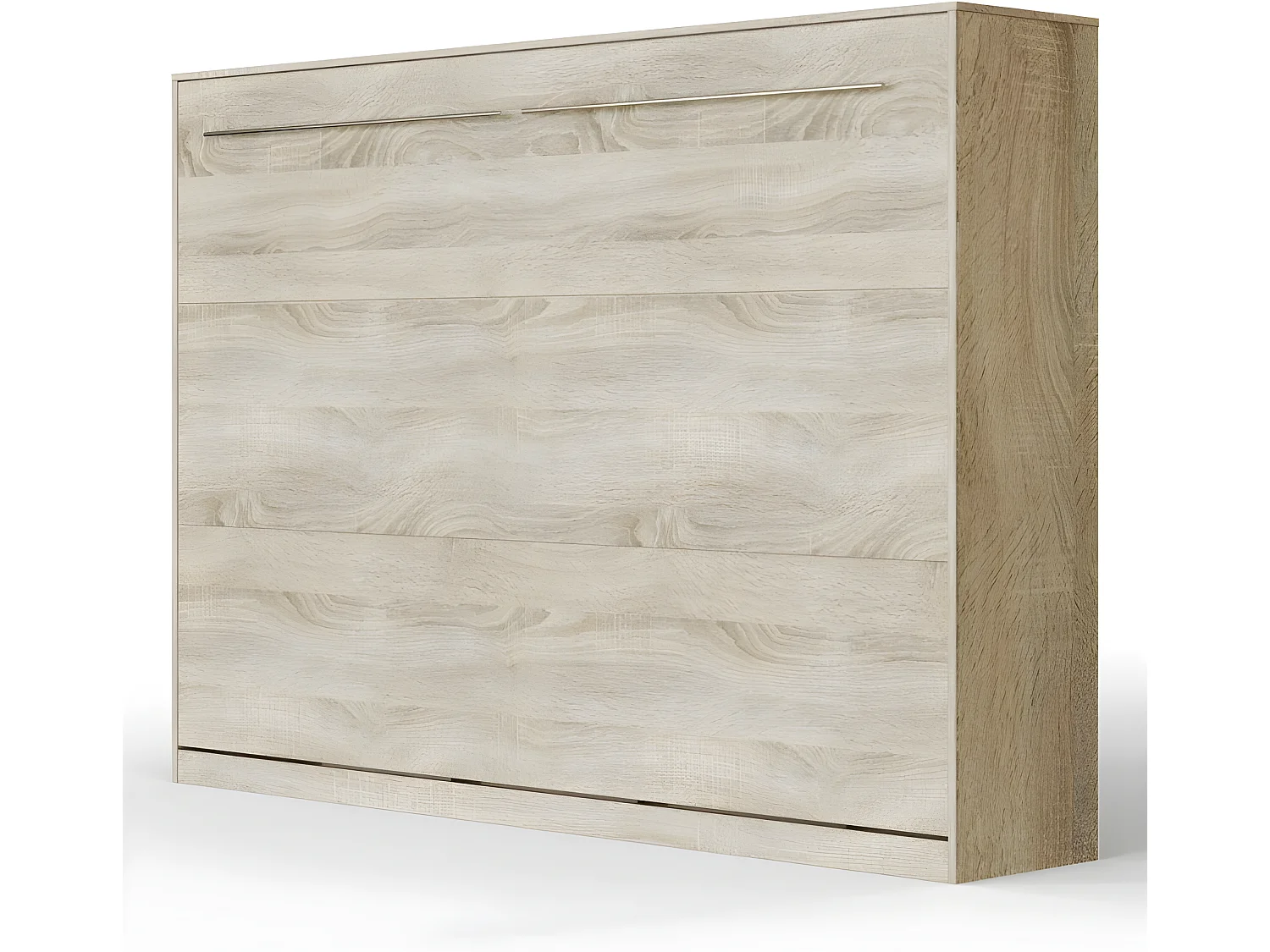 Armoire Lit escamotable 140x200cm Supérieur Horizontal Lit Rabattable Lit Mural Chêne Sonoma//Chêne Sonoma